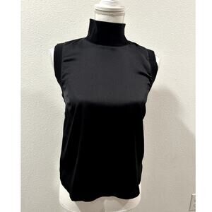 Sanctuary Womens Sleeveless Funnel Neck Black Top XXS Fashioned Cozy Pullover